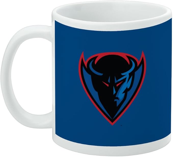 DePaul Primary Logo Ceramic Coffee Mug, Novelty Gift Mugs for Coffee, Tea and Hot Drinks, 11oz, White