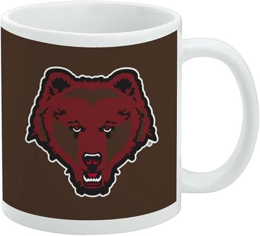 Brown University Primary Logo Ceramic Coffee Mug, Novelty Gift Mugs for Coffee, Tea and Hot Drinks, 11oz, White