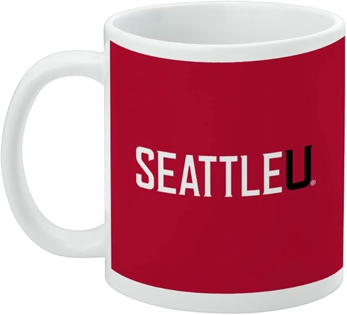 Seattle University Redhawks Logo Ceramic Coffee Mug, Novelty Gift Mugs for Coffee, Tea and Hot Drinks, 11oz, White