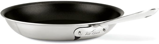 All-Clad D5 5-Ply Brushed Stainless Steel Fry Pan 12 Inch Induction Oven Broiler Safe 500F Pots and Pans, Cookware Silver