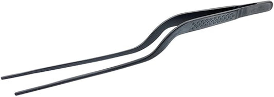 Mercer Culinary 18-8 Stainless Steel Precision Plus Chef Plating Tong, Offset, 7-7/8 Inch Tip, Matte Black