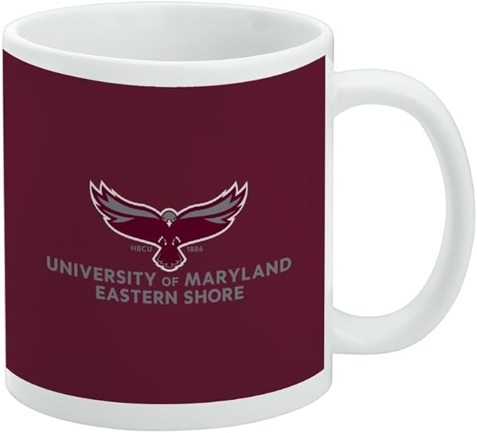 University of Maryland Eastern Shore Primary Logo Ceramic Coffee Mug, Novelty Gift Mugs for Coffee, Tea and Hot Drinks, 11oz, White
