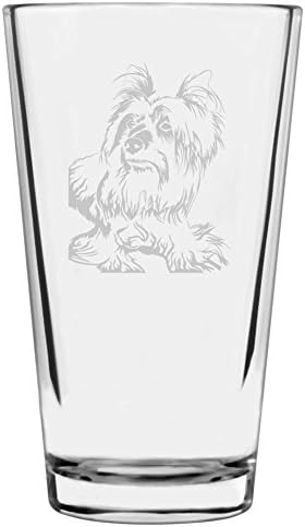 Australian Silky Terrier Custom Personalized Dog Themed Etched All Purpose 16oz Pint Glass