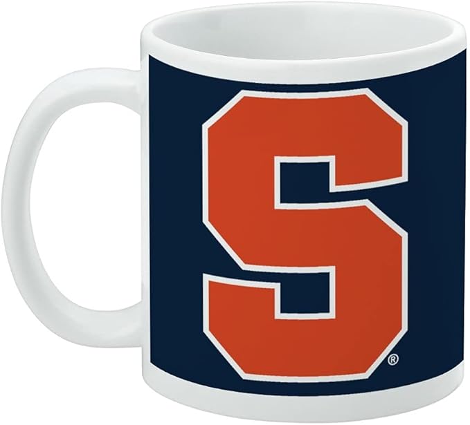 Syracuse University Logo Ceramic Coffee Mug, Novelty Gift Mugs for Coffee, Tea and Hot Drinks, 11oz, White
