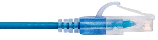 Monoprice Cat6A 30ft Blue 5-Pk Patch Cable UTP 30AWG 10G Pure Bare Copper Snagless RJ45 SlimRun Series Ethernet Cable