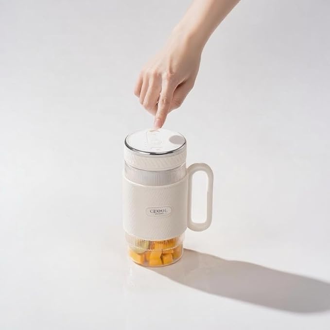 Eletric Portable Blender Cup, USB Rechargable, One-Touch Mini Travel Mixer for Healthy Shakes & On-the-Go Nutrition