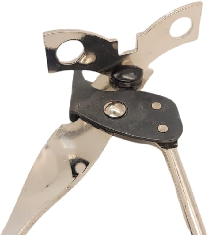 Handy Housewares Classic Compact Hand Held Metal Manual Can Opener with Built-In Bottle Top Remover (1)