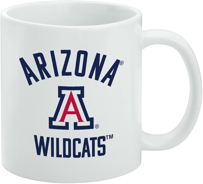 University of Arizona Official Logo Ceramic Coffee Mug, Novelty Gift Mugs for Coffee, Tea and Hot Drinks, 11oz, White