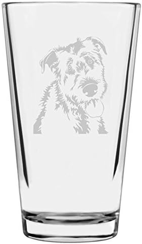 Irish Wolfhound Custom Personalized Dog Themed Etched All Purpose 16oz Pint Glass