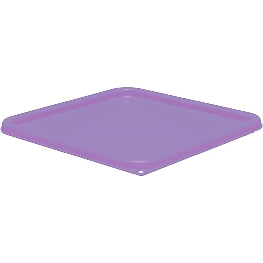 Carlisle FoodService Products CFS Squares Plastic Food Storage Lid 12-22 Quart Purple (Pack of 6)