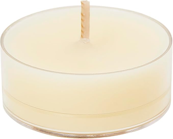 PartyLite Set of 12 Tea Lights Candles, Lemongrass & Thyme Scent, Aromatherapy Scented Candles Gift Set, Up to 4 to 6 Hours Burn Time