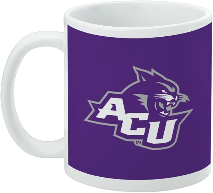 Abilene Christian Primary Logo Ceramic Coffee Mug, Novelty Gift Mugs for Coffee, Tea and Hot Drinks, 11oz, White