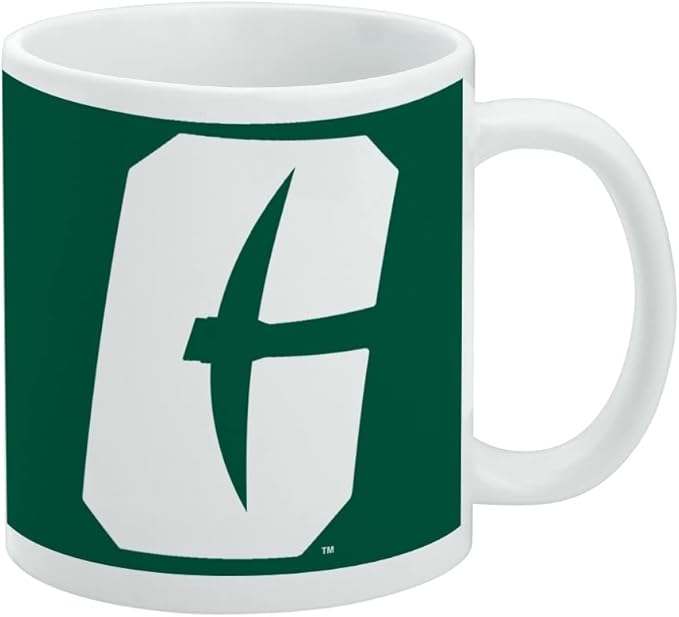 UNC Charlotte Primary Logo Ceramic Coffee Mug, Novelty Gift Mugs for Coffee, Tea and Hot Drinks, 11oz, White