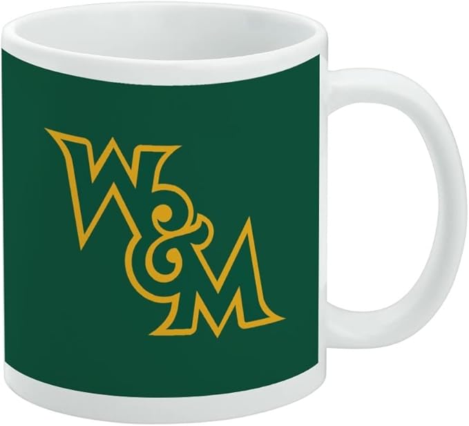 College of William & Mary Primary Logo Ceramic Coffee Mug, Novelty Gift Mugs for Coffee, Tea and Hot Drinks, 11oz, White
