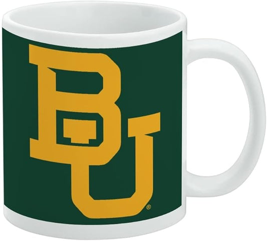 Baylor University Primary Logo Ceramic Coffee Mug, Novelty Gift Mugs for Coffee, Tea and Hot Drinks, 11oz, White