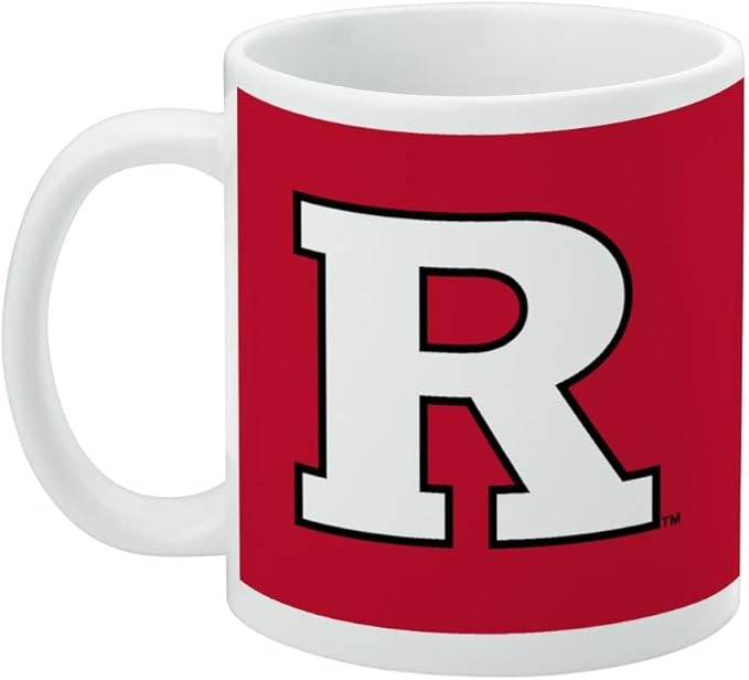 Rutgers Scarlet Knights Logo Ceramic Coffee Mug, Novelty Gift Mugs for Coffee, Tea and Hot Drinks, 11oz, White