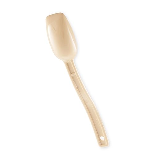 Carlisle FoodService Products Plastic Solid Spoon, 9 Inches, Beige, (Pack of 12)
