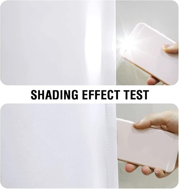 H.VERSAILTEX 100% Blackout Curtains 63 inches Long Noise Blocking Out Drapes for Baby Room Thermal Insulated Guest Room Lined Window Dressing, 2 Panels, 52 x 63 inch, White Front with Black Liner