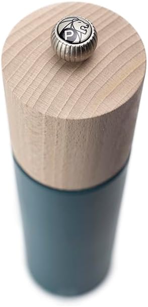 PEUGEOT - Boreal 21 cm/ 8" Pepper Mill - Classic Grind System - Made with PEFC Certified Beech Wood - Made in France - Celestial Blue