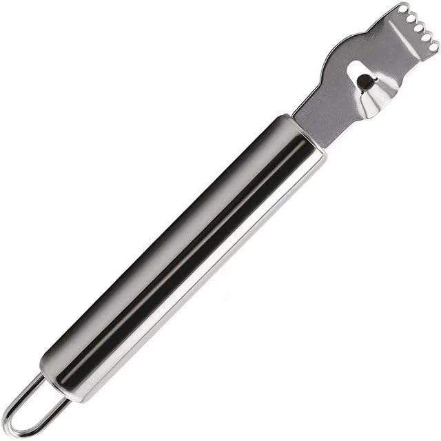 Silver Premium Stainless Steel Lemon Zester and Peeler - Dishwasher Safe, Citrus-Friendly, Ergonomic Graters, Peelers and Slicers