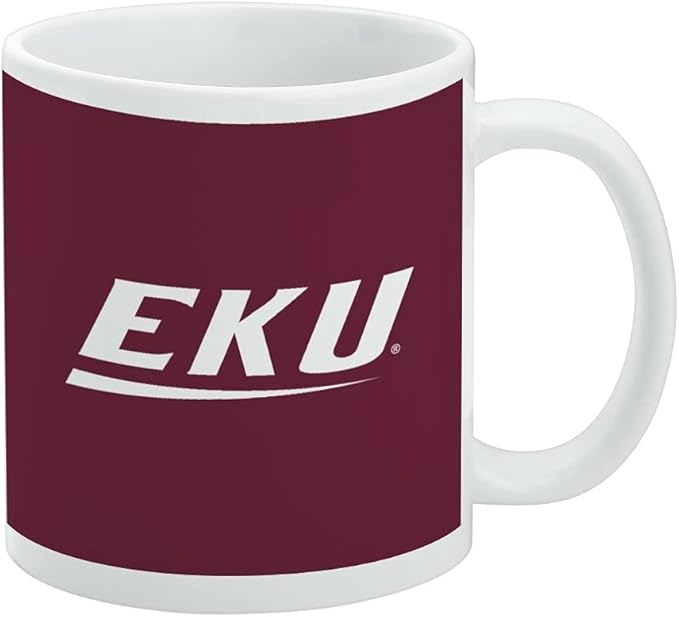Eastern Kentucky Primary Logo Ceramic Coffee Mug, Novelty Gift Mugs for Coffee, Tea and Hot Drinks, 11oz, White