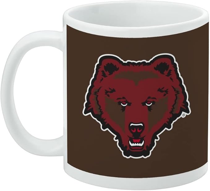 Brown University Primary Logo Ceramic Coffee Mug, Novelty Gift Mugs for Coffee, Tea and Hot Drinks, 11oz, White