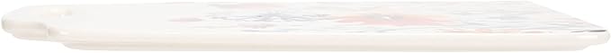 Meadow Flowers Orange and Cream 10 x 6.5 Ceramic Stoneware Cheese Cutting Board