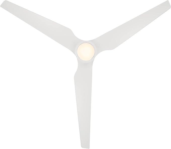WAC F-056L-MW Stella 60" Outdoor Ceiling Fan with Lights and Remote Control, Matte White