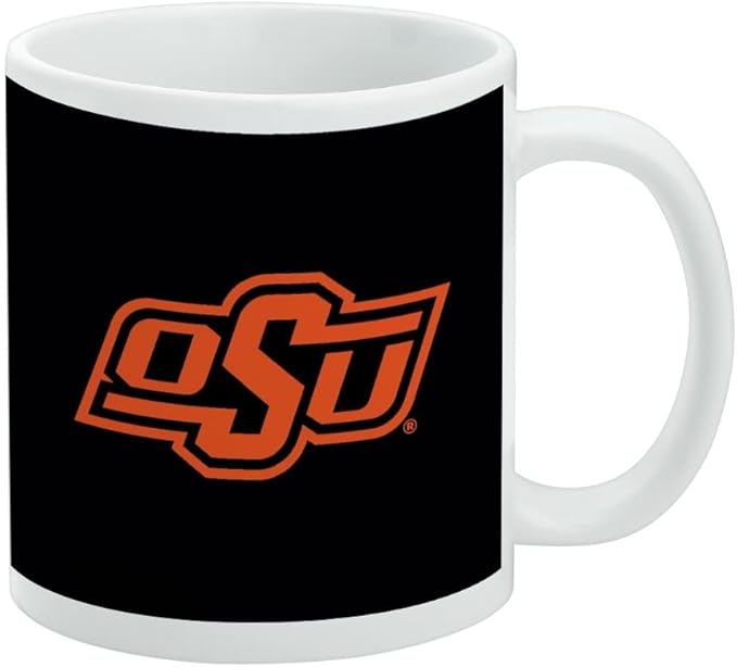 Oklahoma State University Cowboy Logo Ceramic Coffee Mug, Novelty Gift Mugs for Coffee, Tea and Hot Drinks, 11oz, White