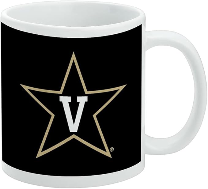 Vanderbilt University Logo Ceramic Coffee Mug, Novelty Gift Mugs for Coffee, Tea and Hot Drinks, 11oz, White