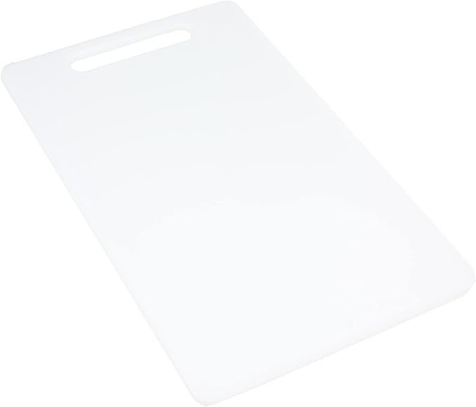 Chef Craft Basic Solid Plastic Cutting Board, 17.5 x 11 inch, White