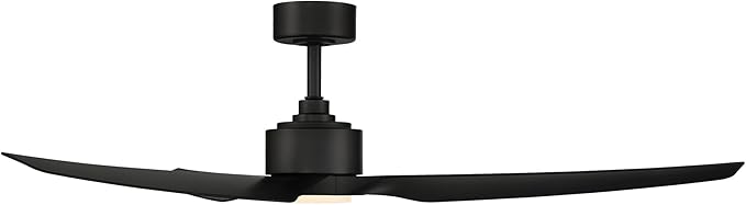 WAC F-056L-MB Stella 60" Outdoor Ceiling Fan with Lights and Remote Control, Matte Black