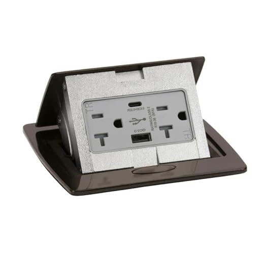 Lew Electric Kitchen Countertop Pop Up Charging USB A/C Ports (Dark Bronze)