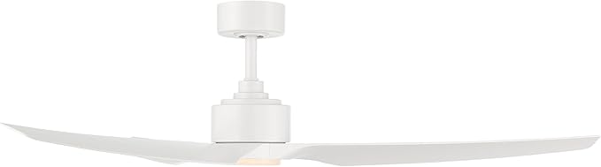 WAC F-056L-MW Stella 60" Outdoor Ceiling Fan with Lights and Remote Control, Matte White