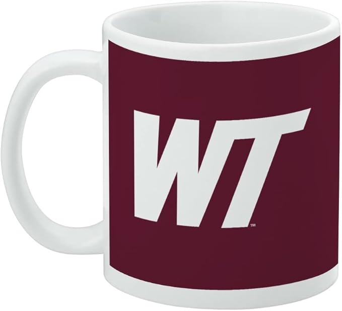 West Texas A&M Primary Logo Ceramic Coffee Mug, Novelty Gift Mugs for Coffee, Tea and Hot Drinks, 11oz, White