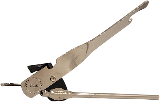 Handy Housewares Classic Compact Hand Held Metal Manual Can Opener with Built-In Bottle Top Remover (1)