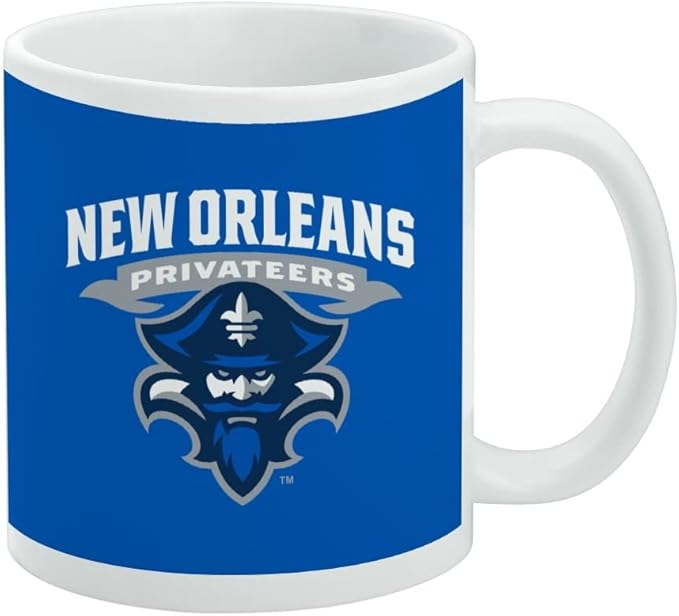 The University of New Orleans Primary Logo Ceramic Coffee Mug, Novelty Gift Mugs for Coffee, Tea and Hot Drinks, 11oz, White