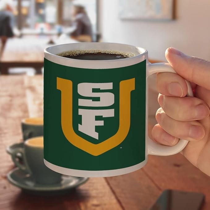University of San Francisco Primary Logo Ceramic Coffee Mug, Novelty Gift Mugs for Coffee, Tea and Hot Drinks, 11oz, White