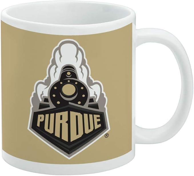 Purdue University Ceramic Coffee Mug, Novelty Gift Mugs for Coffee, Tea and Hot Drinks, 11oz, White