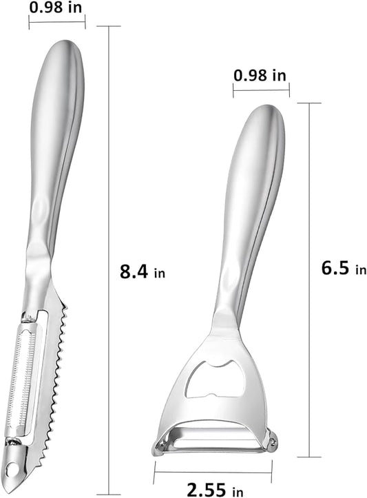 Potato Peelers Set Stainless Steel Peeler,Y-Shaped and I-Shaped Peelers,Vegetable Carrot Fruit Peelers for Home kitchen