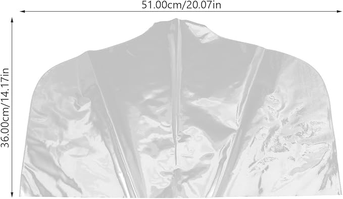 Housoutil 10Pcs Clear Plastic Garment Bags Clothes Shoulder Covers Dustproof Hanging Clothing Protectors for Coats Suits Storage and Travel