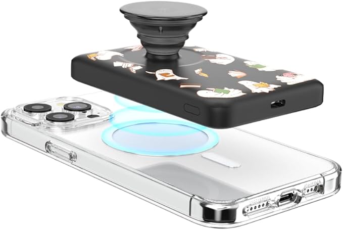 Popsockets PowerPack for MagSafe, Portable Phone Charger, Magnetic Wireless Portable Charger, 5000mAh, Halloween Spooky Book Club