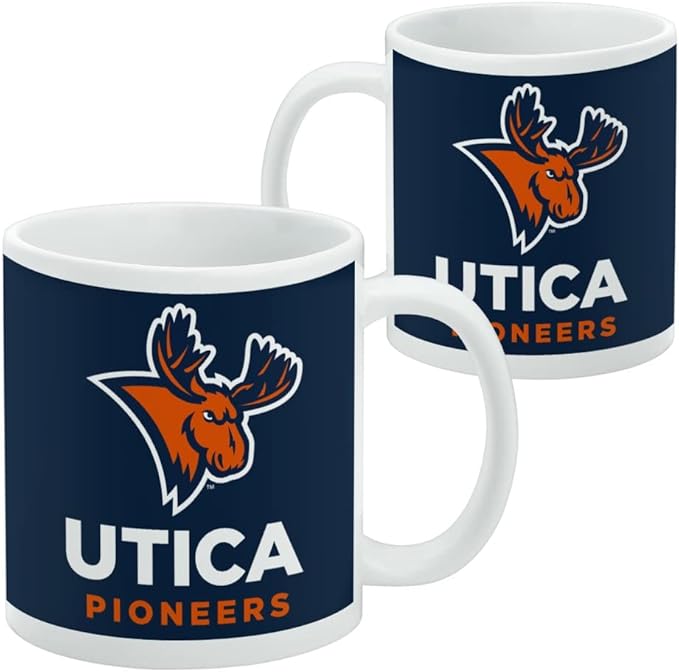 Utica University Primary Logo Ceramic Coffee Mug, Novelty Gift Mugs for Coffee, Tea and Hot Drinks, 11oz, White