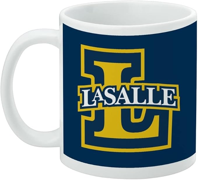 La Salle University Primary Logo Ceramic Coffee Mug, Novelty Gift Mugs for Coffee, Tea and Hot Drinks, 11oz, White