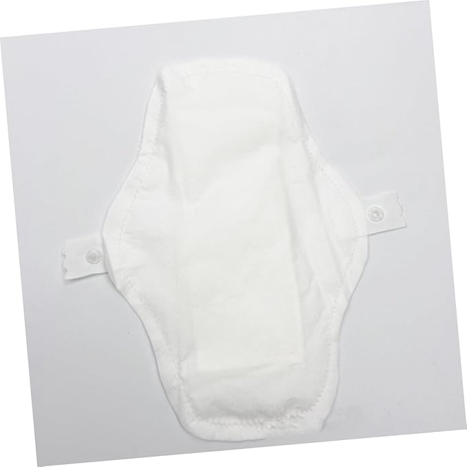 3pcs Reusable Cloth Menstrual Pads Washable Cotton Sanitary Towels with Button Fastening Soft Liners for Women Travel and Daily Use