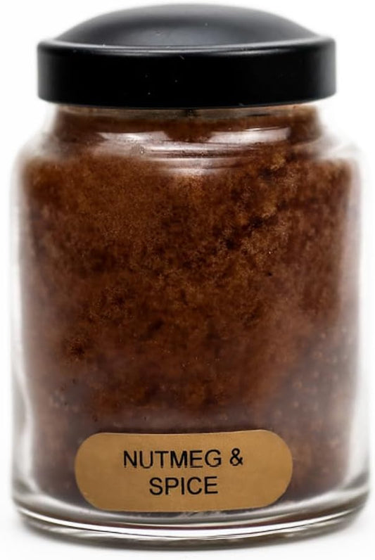 A Cheerful Giver - Nutmeg & Spice - 6oz Baby Scented Candle Jar with Lid - Keepers of The Light - 35 Hours of Burn Time, Gift for Women, Brown