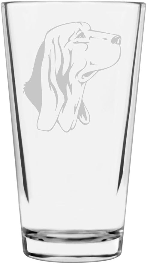 Bruno Jura Hound Custom Personalized Dog Themed Etched All Purpose 16oz Pint Glass