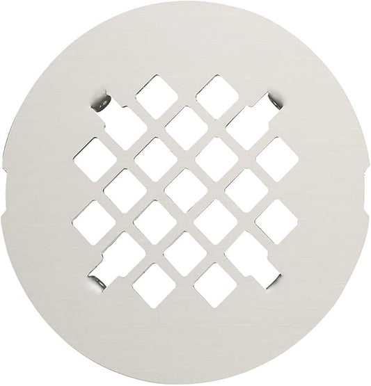 4-1/4” OD Snap-in Shower Drain Cover, Round Shower Drain Strainer, Easy-to-Install Replacement Floor Drain Cover