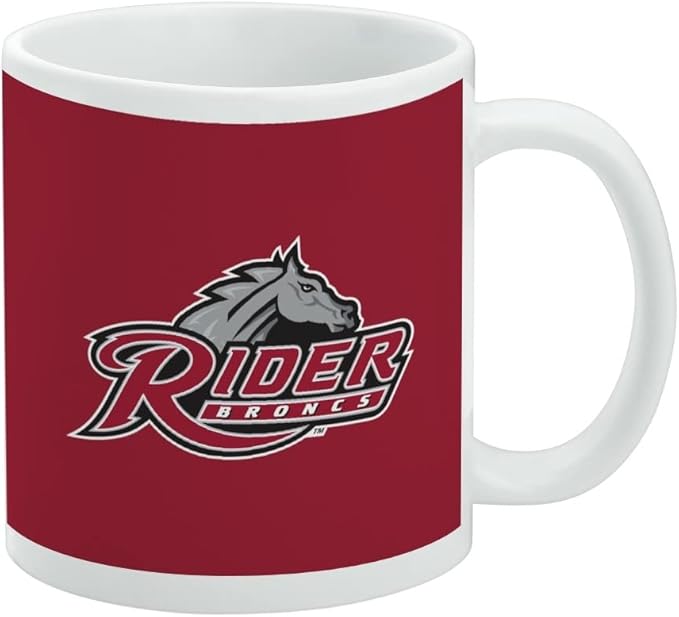 Rider University Primary Logo Ceramic Coffee Mug, Novelty Gift Mugs for Coffee, Tea and Hot Drinks, 11oz, White