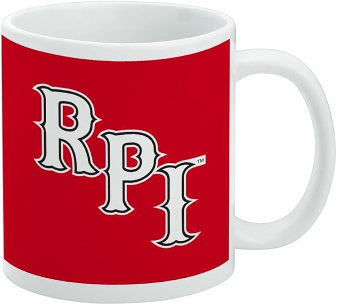 Rensselaer Polytechnic Institute Primary Logo Ceramic Coffee Mug, Novelty Gift Mugs for Coffee, Tea and Hot Drinks, 11oz, White